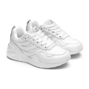 Sneakers Superga Bambino/A Grigio 4073 KIDS TRAINING NAPPA LEATHER