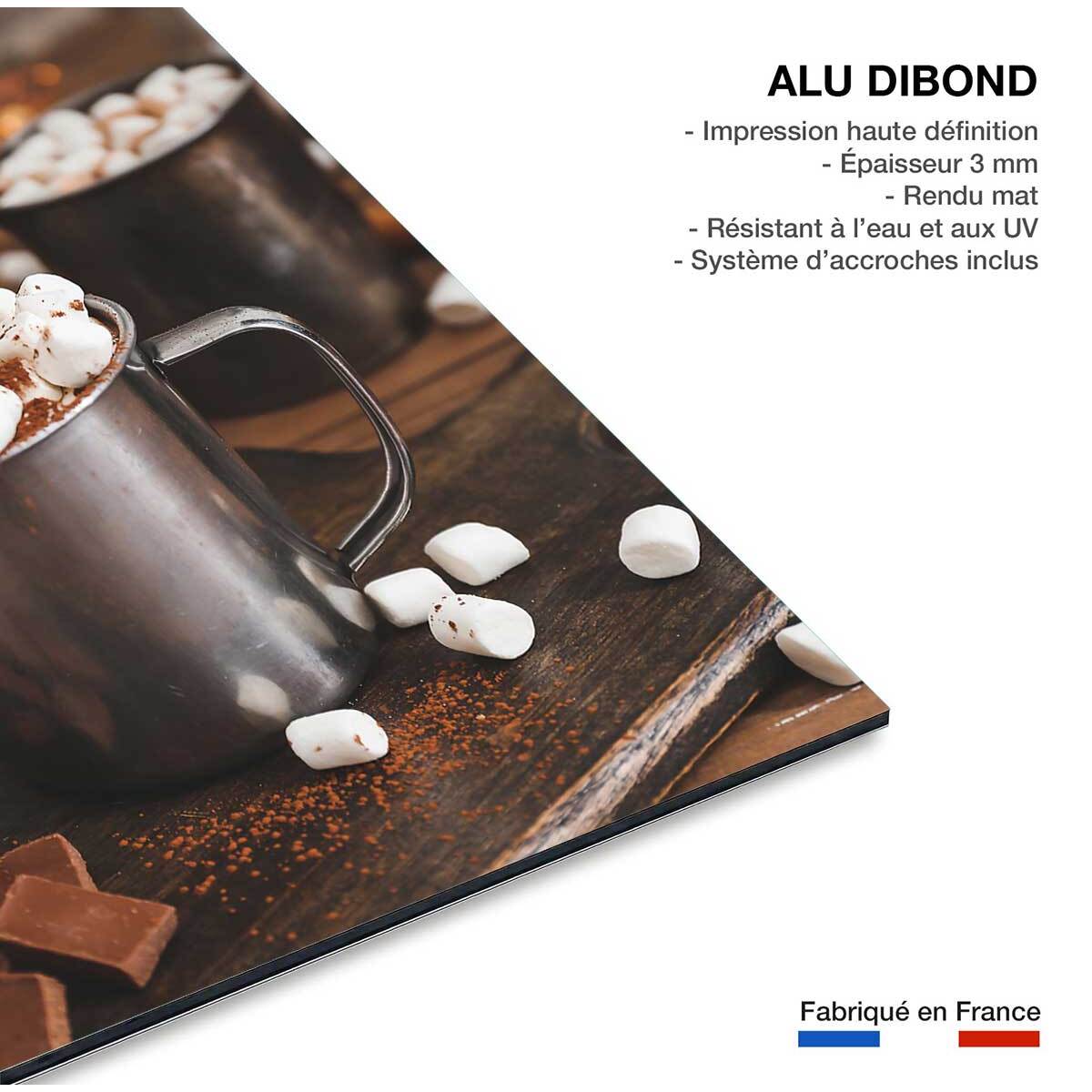 Tableau cuisine un chocolat bien gourmand..  Tableau alu Dibond