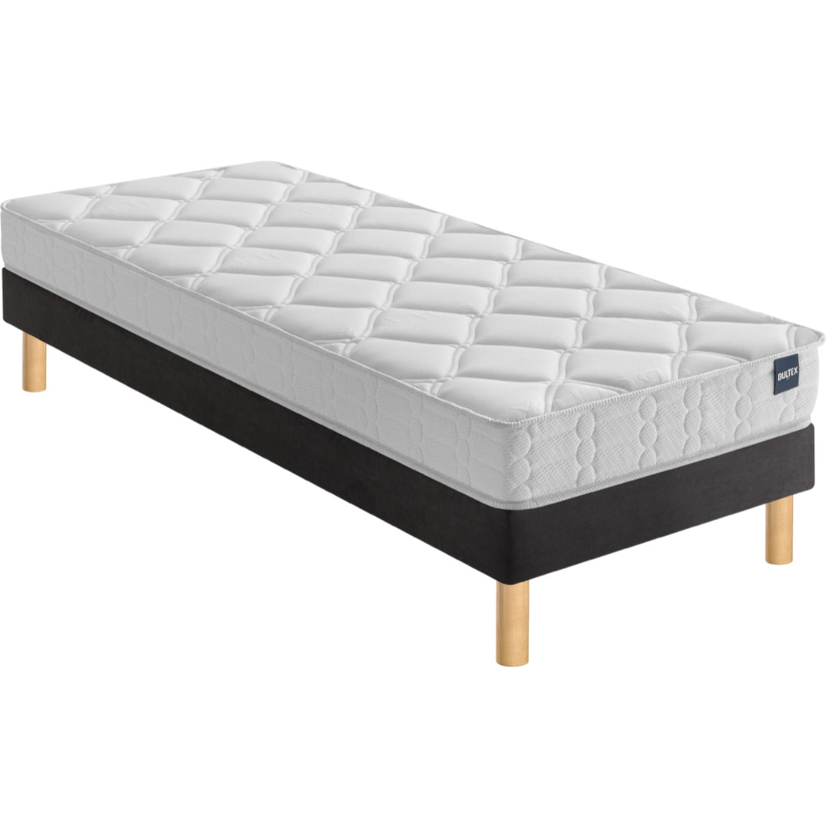 Ensemble SINGULAR 1 place|H 18 cm avec sommier ferme|confort ferme