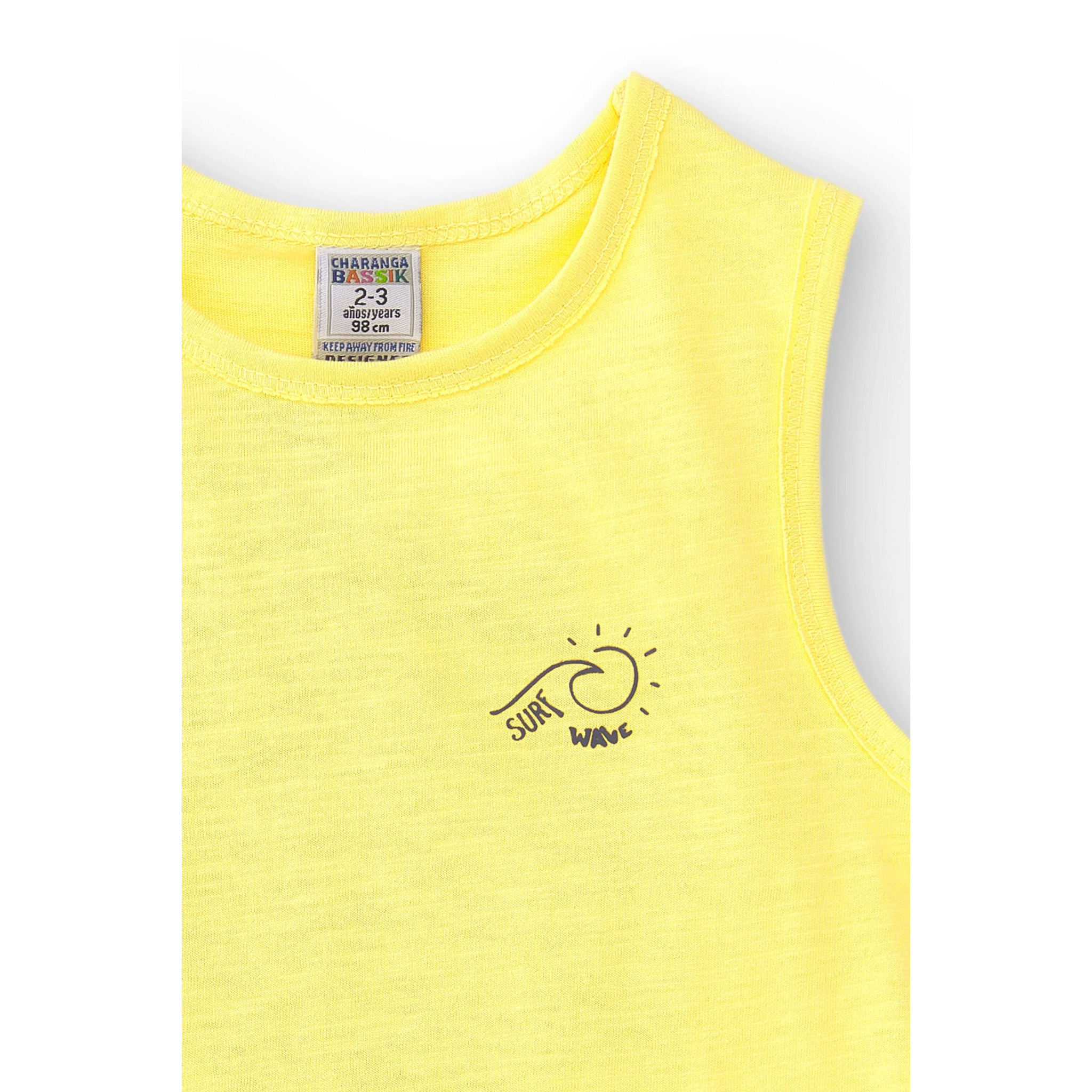 Camiseta de niño amarillo