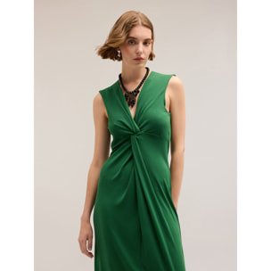 Motivi - Vestido con nudo en tejido de punto - Negro