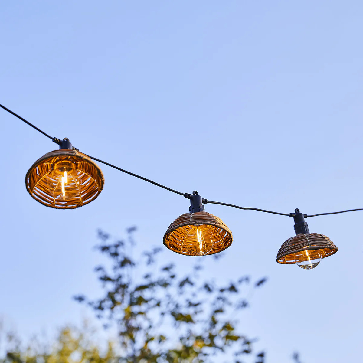 Guirlande poly rotin COTTAGE 10 LED 5.7M