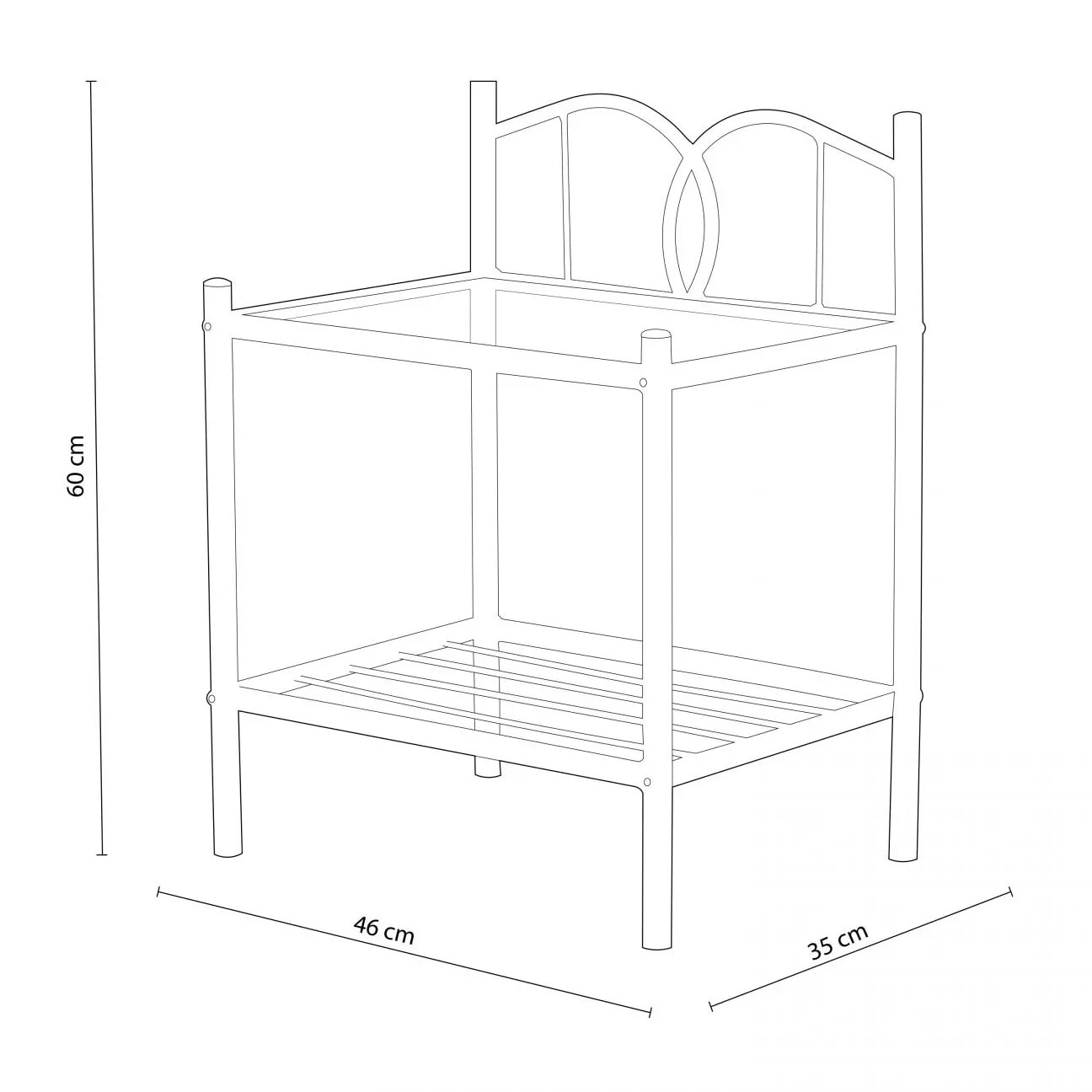 Mesita de noche Cynthia Negro