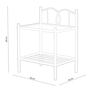 Mesita de noche Cynthia Negro