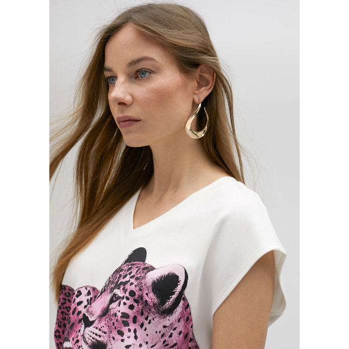 Maglietta stampa leopardata