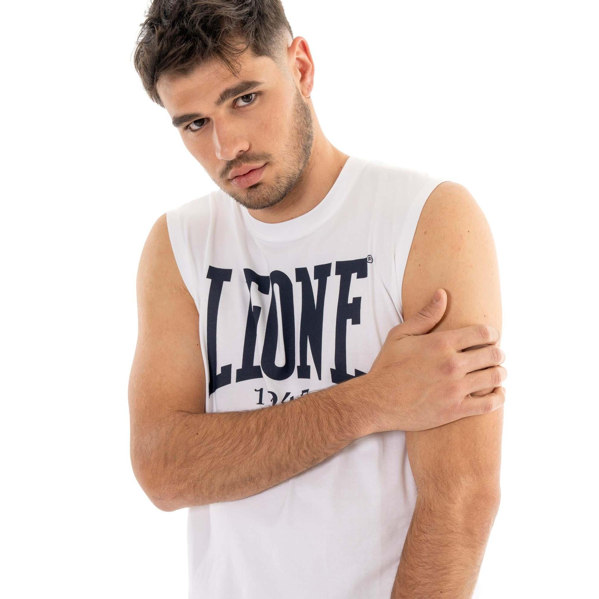 Maglietta da uomo senza maniche con logo grande