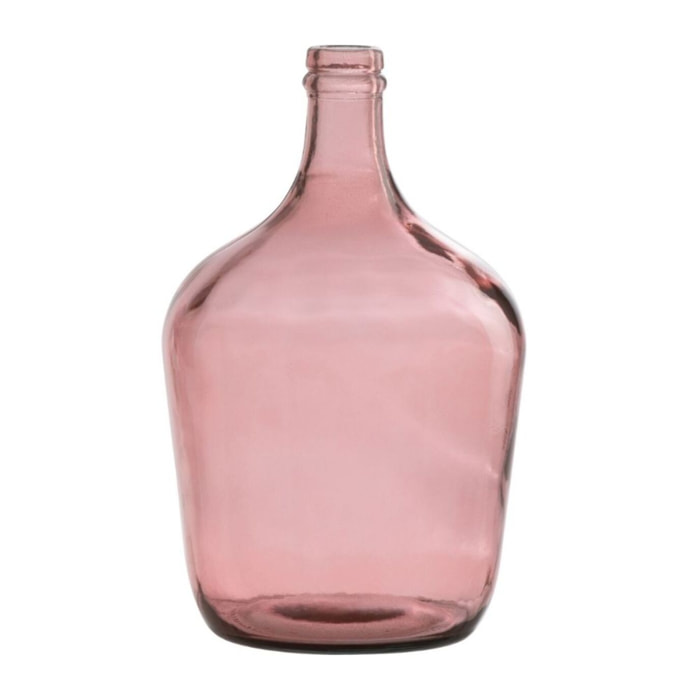 J-Line vase Bouteille Terra - verre - rose - small -  Ø 18 cm