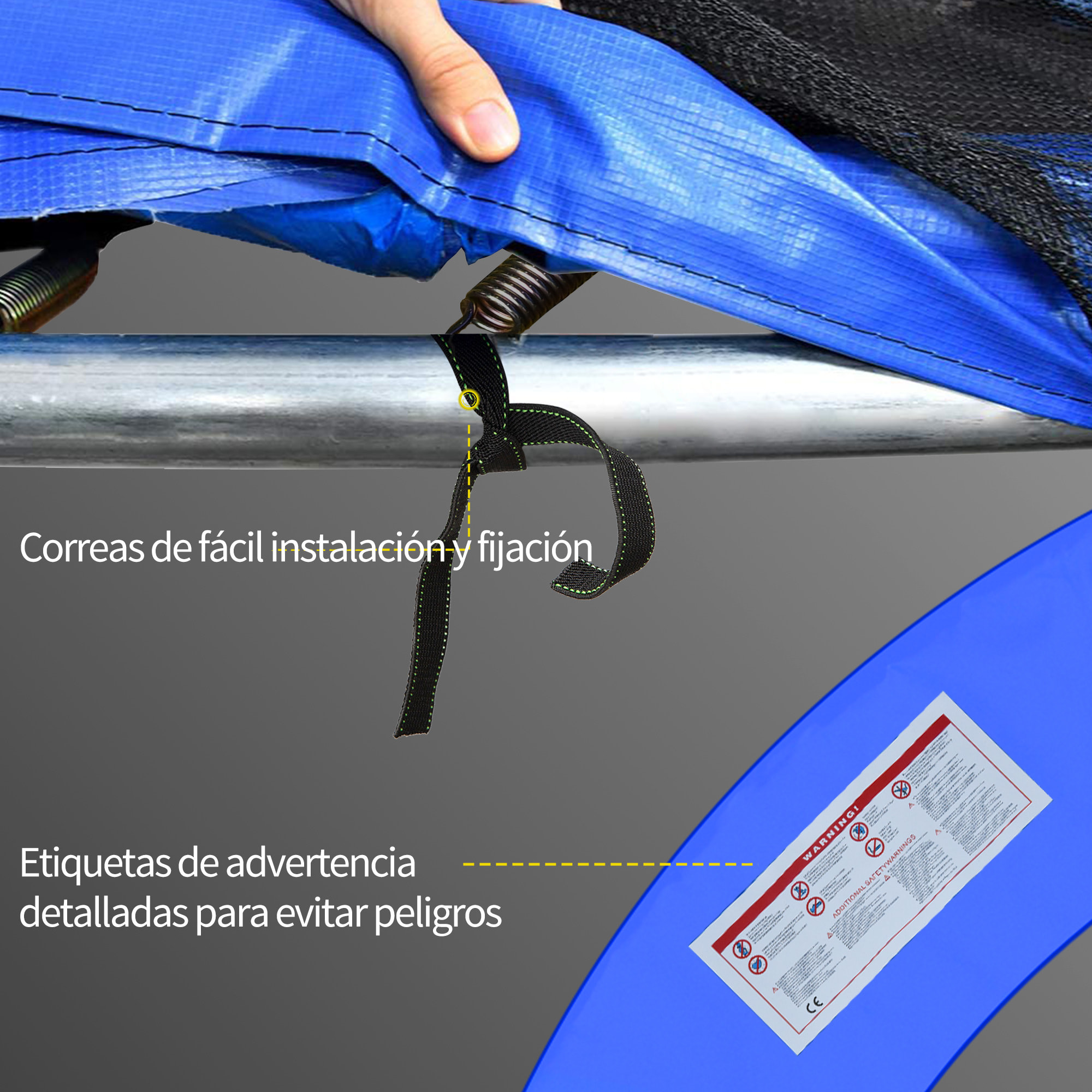 Cubierta Proteccion Borde Trampolín PVC PE Ø244cm Multicolor