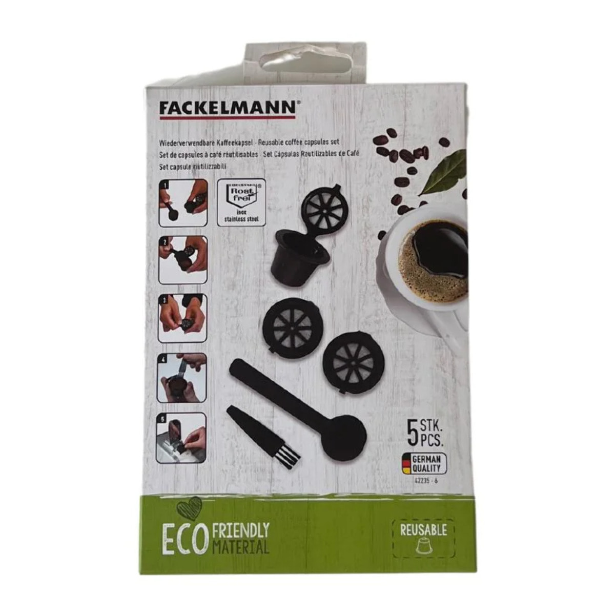 Set de 3 capsules Nespresso réemployables Fackelmann Petit Déjeuner