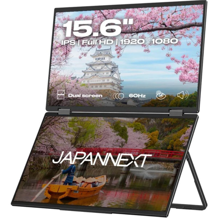 Ecran pc portable JAPANNEXT JN DMDIPS156F 15" double écran Full HD 60Hz IPS AMD FreeSync Support intégré