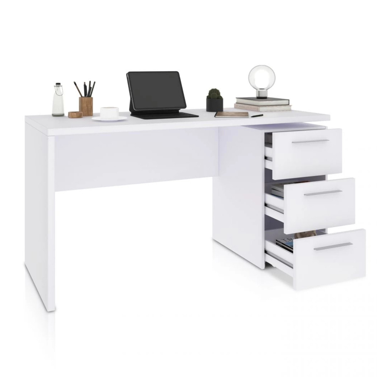 Mesa de escritorio Sasha Blanco Artik (Blanco Mate)