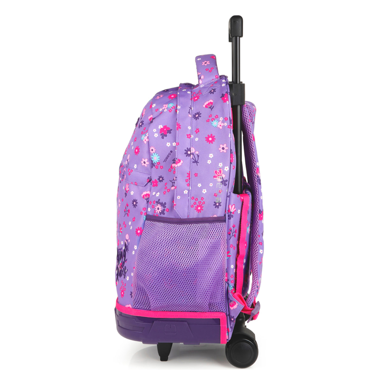 Mochila con ruedas Gabol VIOLET con flores e impermeable