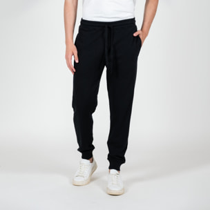 Pantaloni con stampa logo french terry