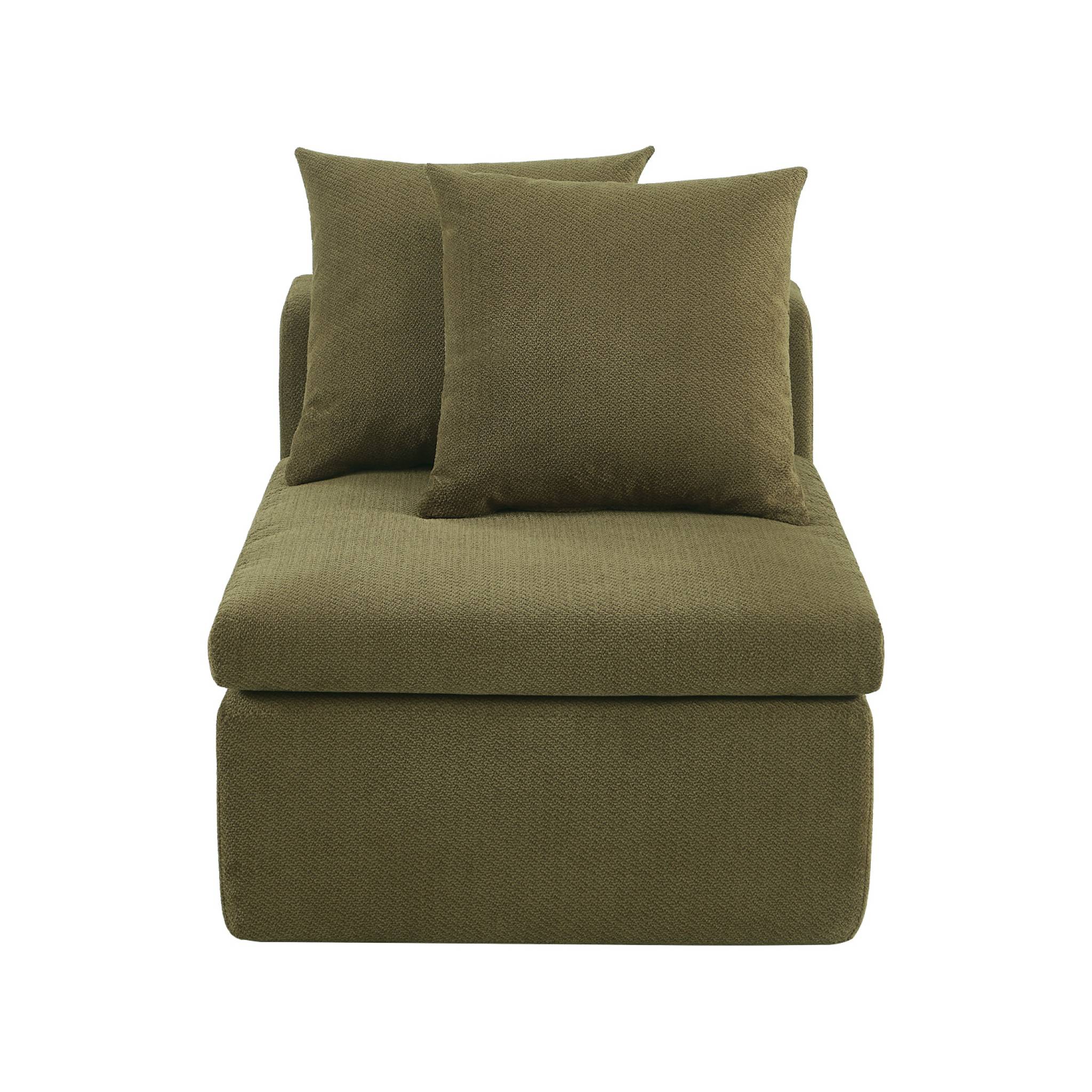 Fauteuil pour canapé modulable tissu chenille 1 place MOVI