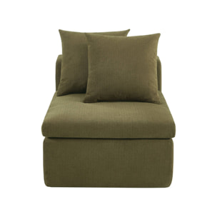 Fauteuil pour canapé modulable tissu chenille 1 place MOVI