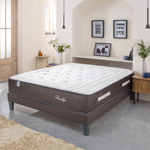 Ensemble Matelas Ressorts ensachés Privilège avec sommier en bois