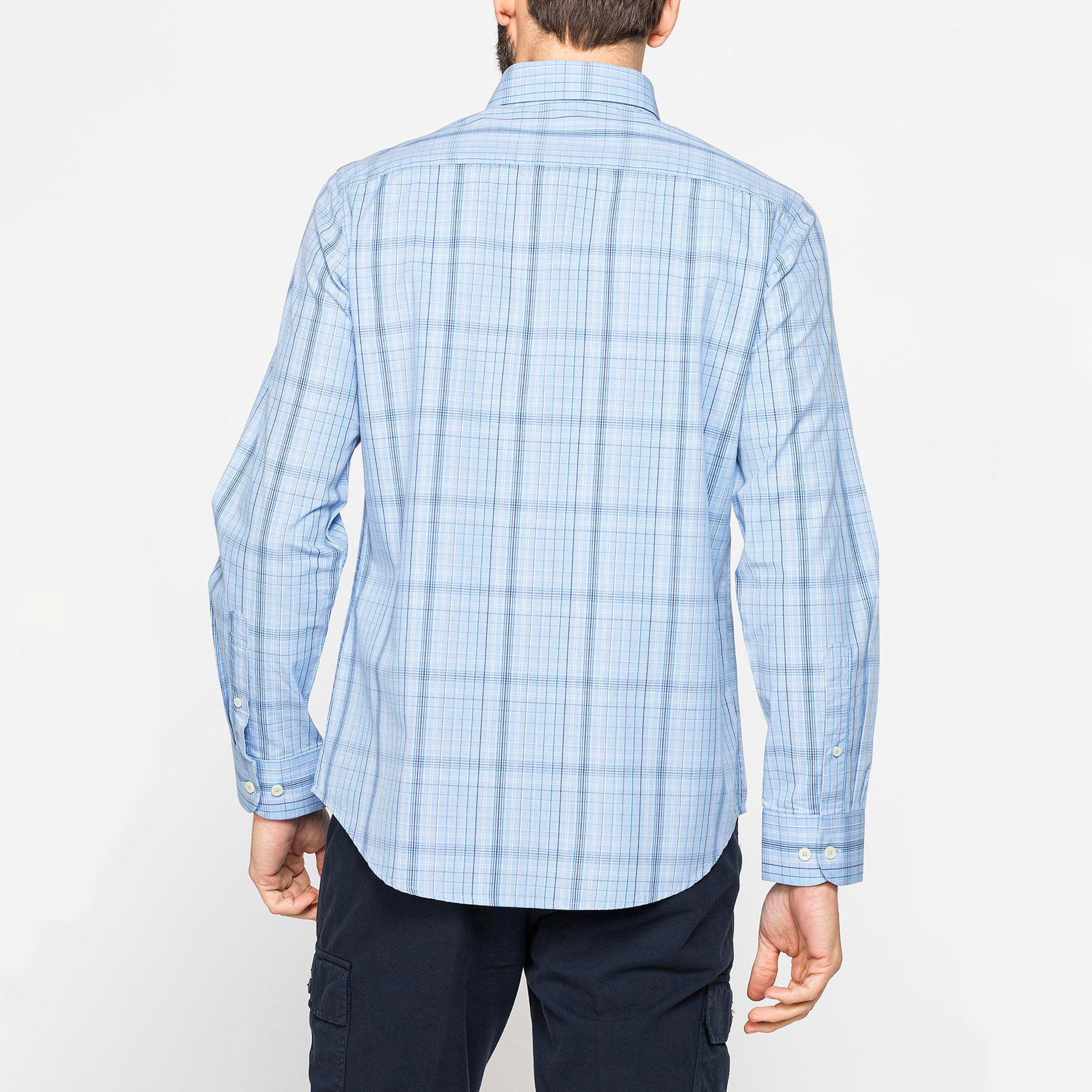 CAMICIA BUTTON-DOWN CON MANICA LUNGA E TASCHINO
