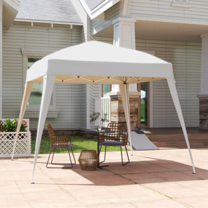 Toldo de Pérgola de Recambio 3x3m Techo de Repuesto para Carpa Plegable de Jardín de Tela Oxford con Protección UPF 50+ Impermeable Cierres de Velcro y Ganchos Elásticos Blanco