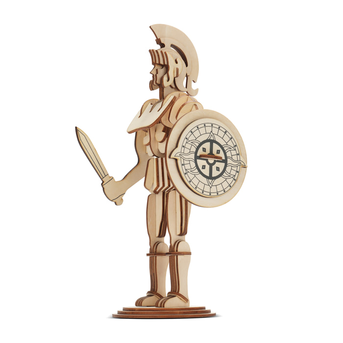 Puzzle 3D madera legionario romano 12,8x14,5x30 cm. 62 piezas.