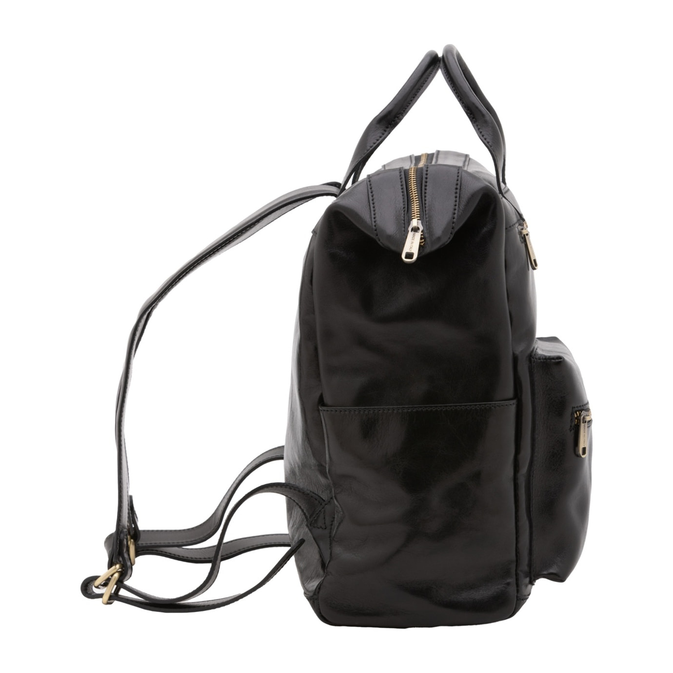 Borsa a tracolla uomo in vera pelle - Modello False - Made in Italy - 37.0 x 30.0 x 17.0 cm