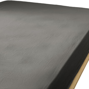 Drap housse - bonnet:30cm - 100% gaze de coton granit