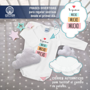 Body bebé manga larga frases americano