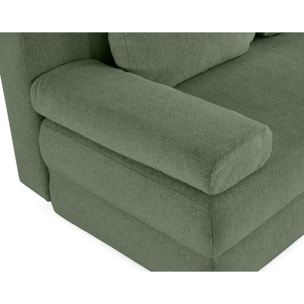 Nora - canapé 3 places convertible avec coffre en tissu texturé - Vert