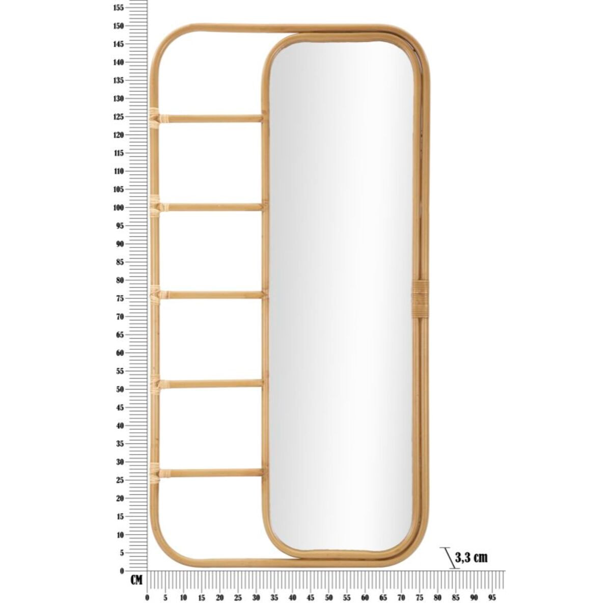 SPECCHIO DA TERRA PANAMA CM 77,5X3,3X151