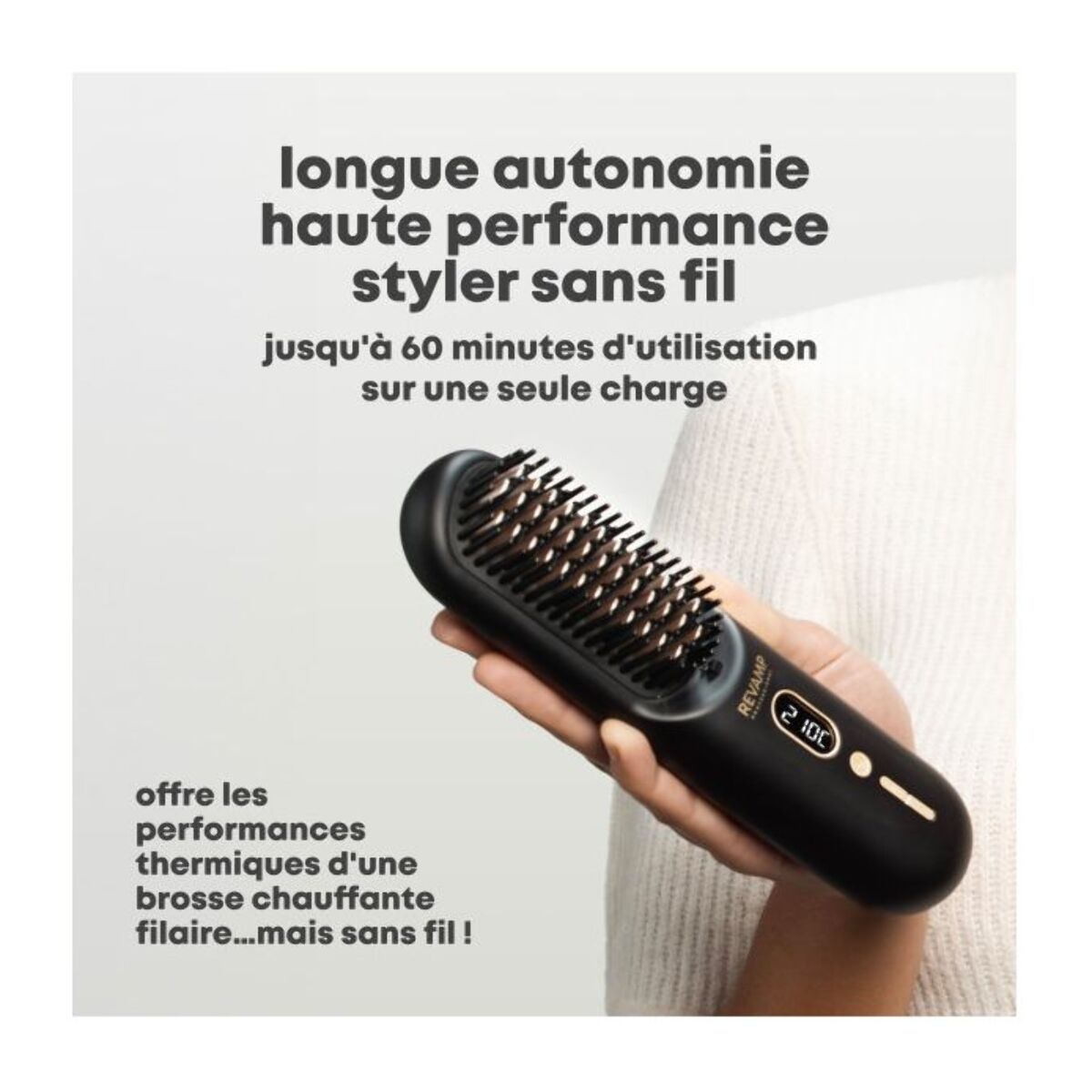 Brosse chauffante REVAMP Straight & Go