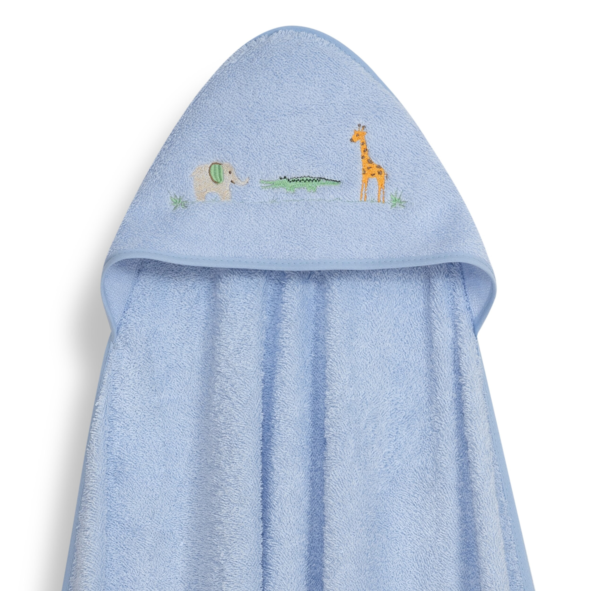 Capa Baño 1X1 Mod Savanna Bordado+ Gorro Azul