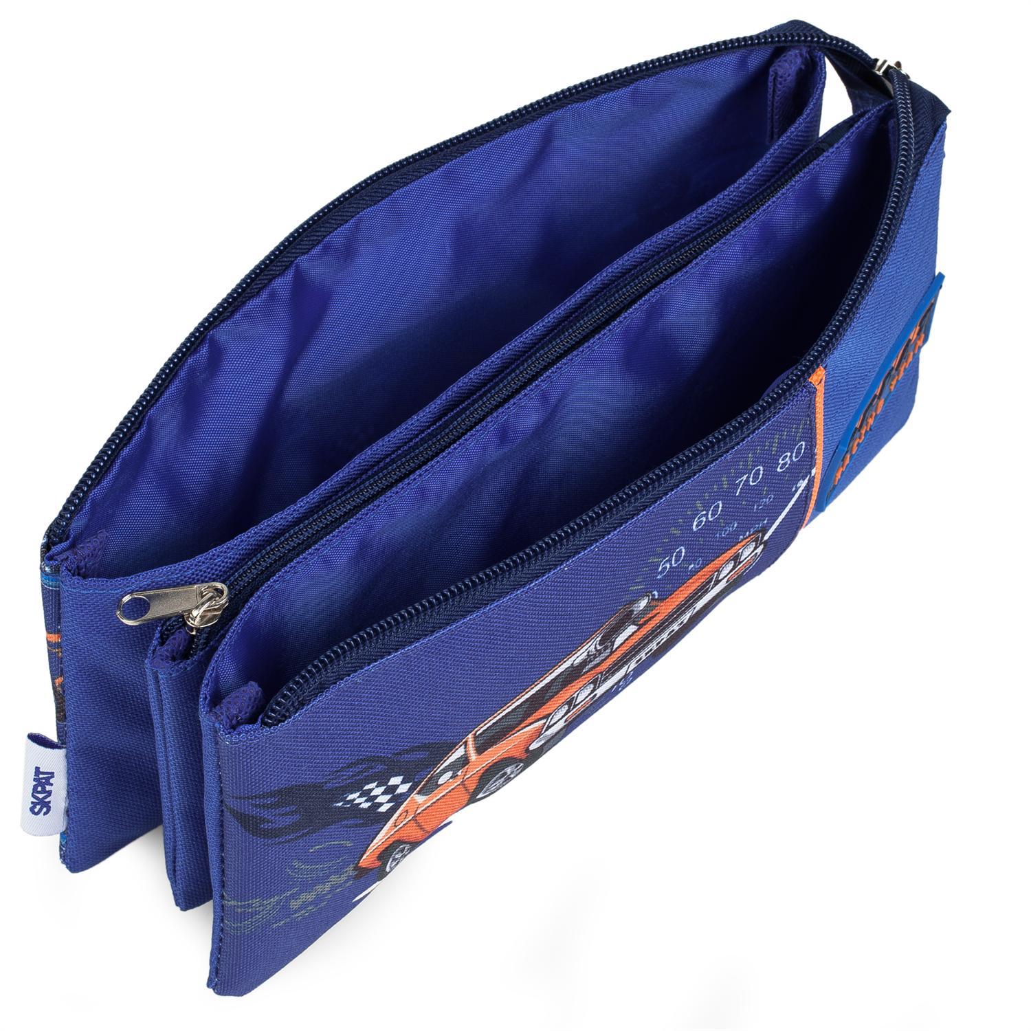 Estuche Escolar Skpat Racing Azul