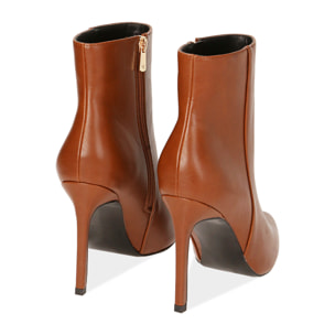Ankle boots cognac, tacco 10,5 cm