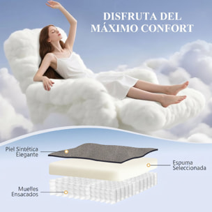 HOMCOM Sillón Relax Reclinable Eléctrico Levanta Personas, Tapizado en Cuero PU, Sillón Elevador con Control Remoto, Asiento de Muelles, Reposapiés, Respaldo Alto, Bolsillos Laterales, Gris Oscuro