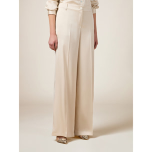 Oltre - Pantalones palazzo - Blanco