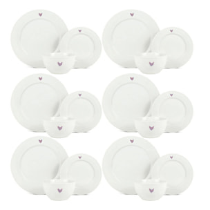 Service de table 18 pièces en porcelaine