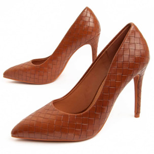Zapato De Tacón - Marron - Altura: 10 Cm