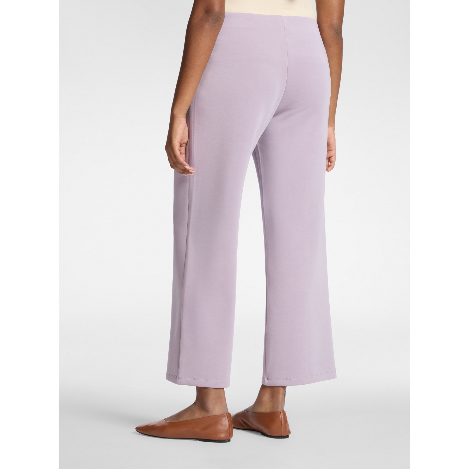 Elena Mirò - Pantalones palazzo en scuba - Violeta
