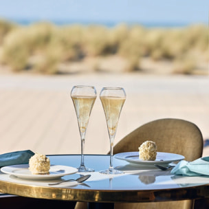 6 flûtes à Champagne 20 cl en cristallin