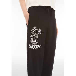 Pantaloni sportivi donna con stampa Snoopy in french terry