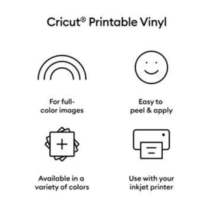 Accessoire CRICUT Printable Vinyl A4 - 10 sheets (Silver)