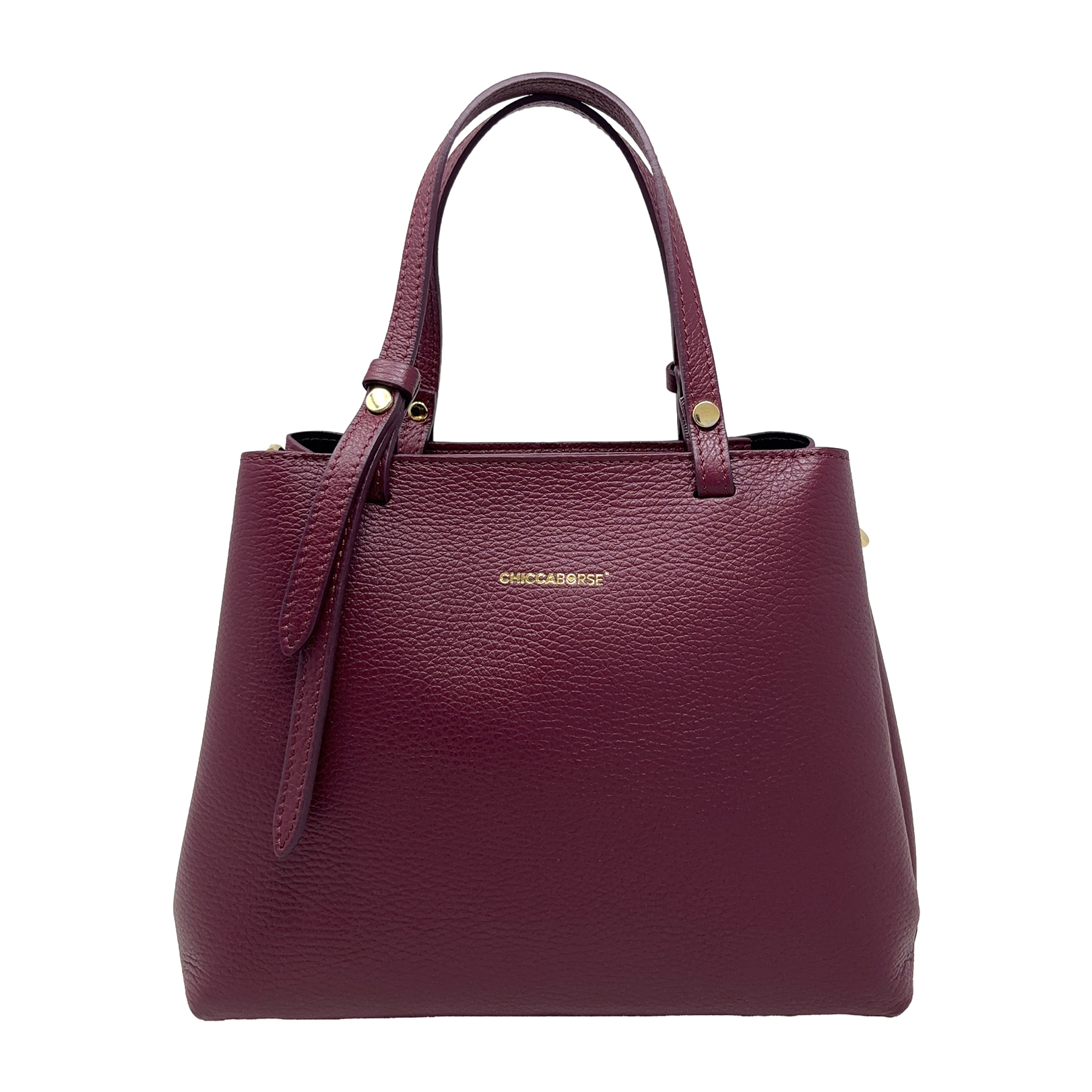 Borsa a Mano Elegante da Donna in Pelle Martellata con Tracolla