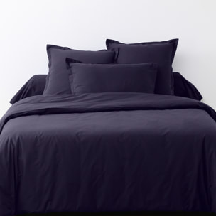 Parure Housse De Couette + 1 taie 100% Coton 57fils Bleu Imperial