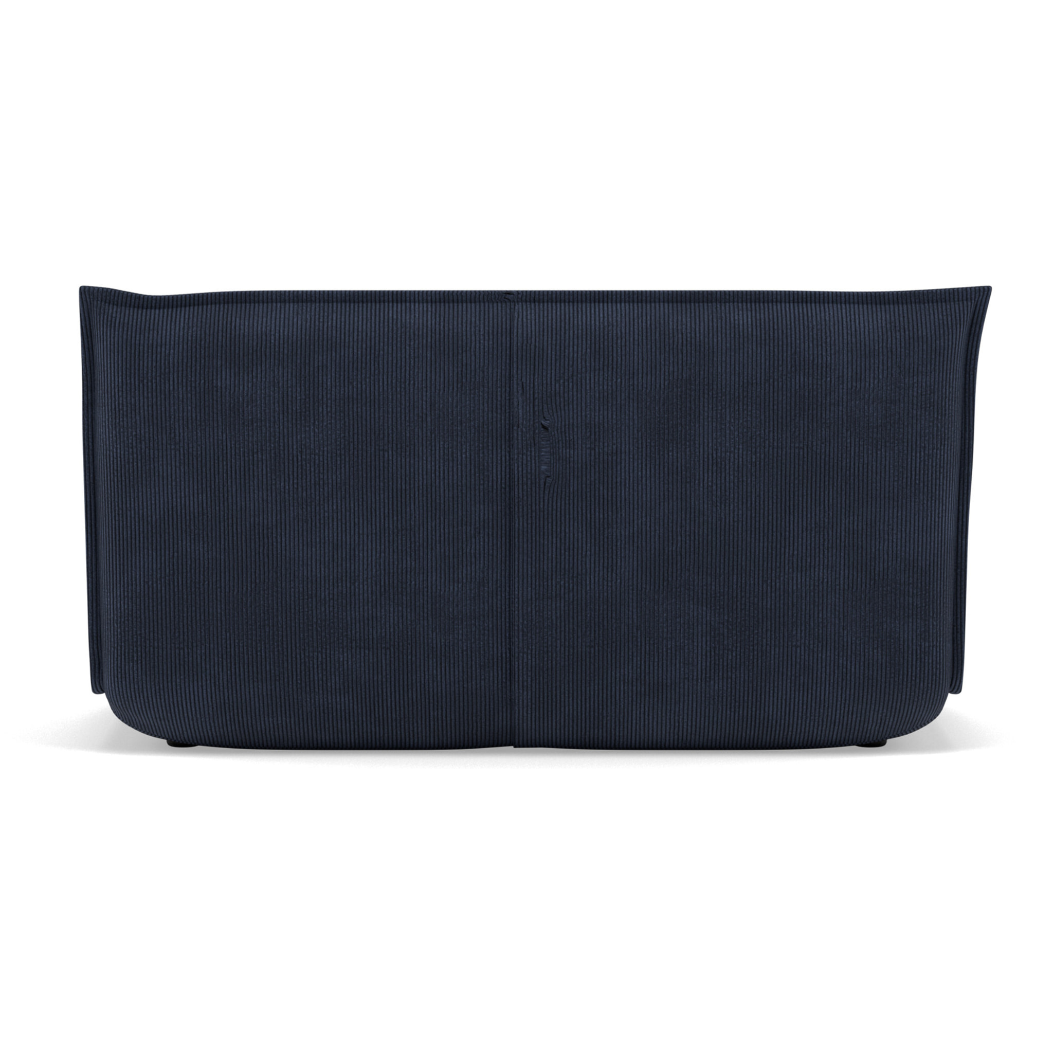 Candice - Banquette 2 places convertible clic-clac en velours côtelé - Bleu nuit
