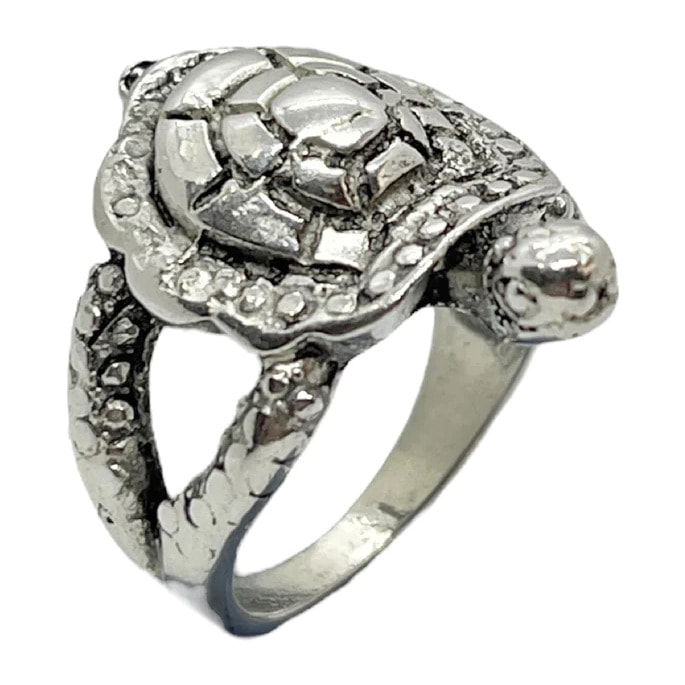 Anillo tortuga plata chapado 7micras