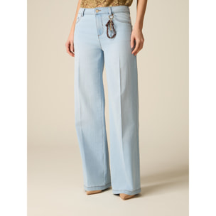 Oltre - Jeans a palazzo délavé - Azzurro