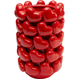 Vase cœurs rouges Kare Design