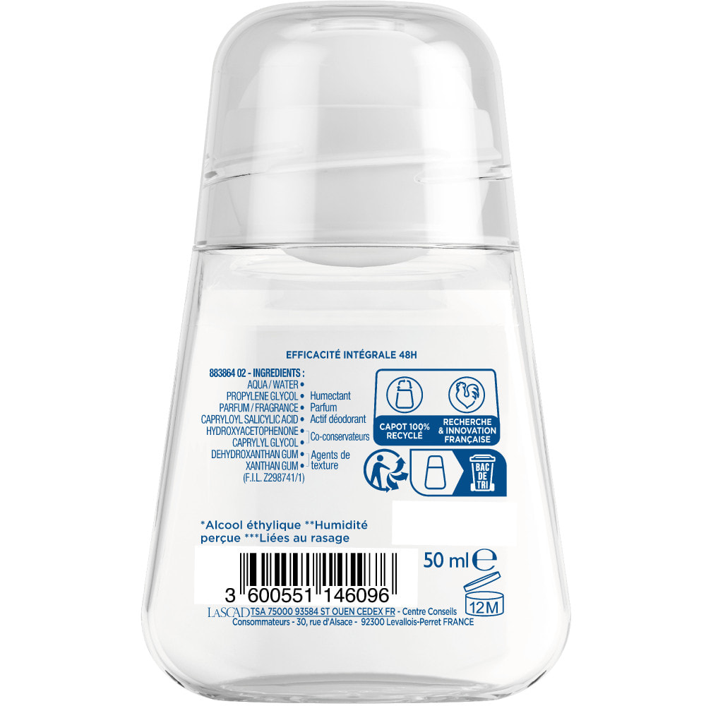 Lot de 12 - Narta Protection 5 Femme Déodorant Bille Efficacité Intégrale 48h Sans Alcool Hypoallergénique 50ml