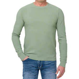 Maglia girocollo cotone Hot Buttered Karthala Verde Chiaro