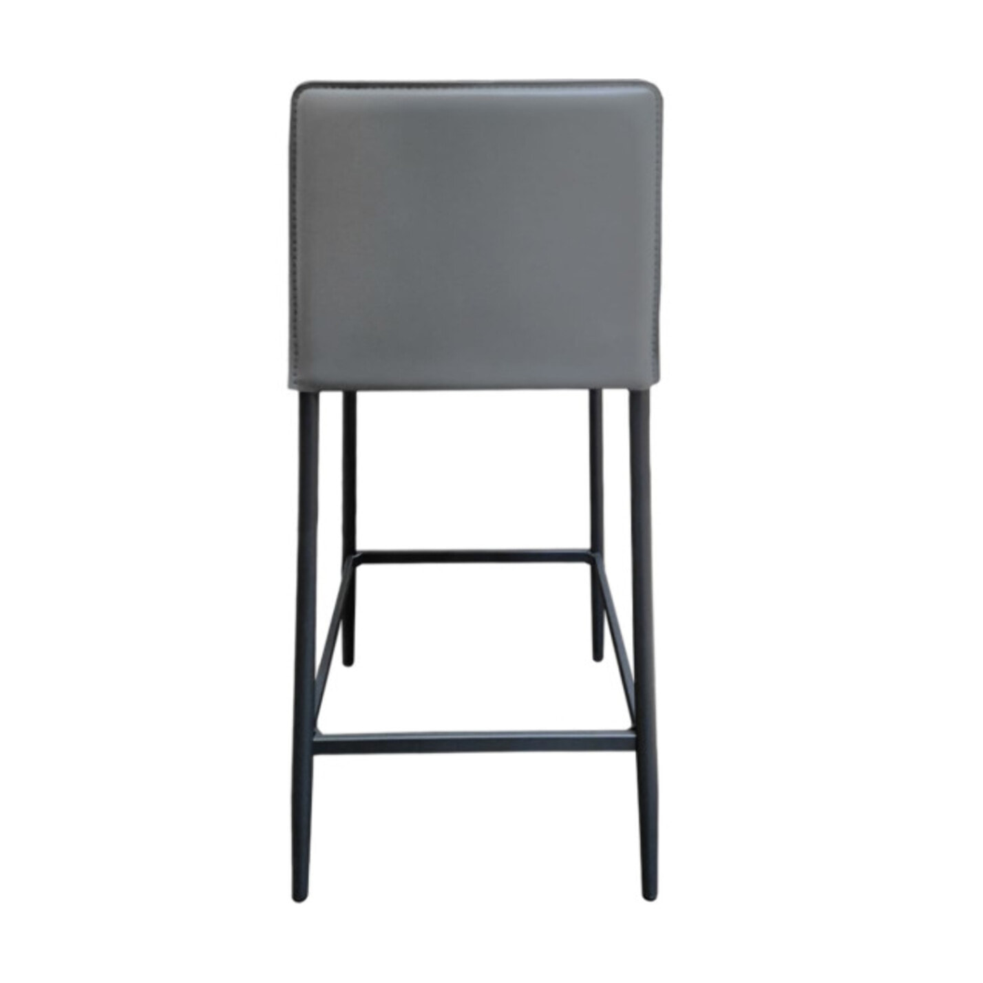 Chaise de bar avec dossier en simili & piétement en métal - SANDY