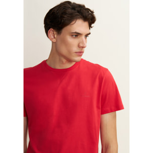 T-shirt Regular con Scollo girocollo e logo in tono colore